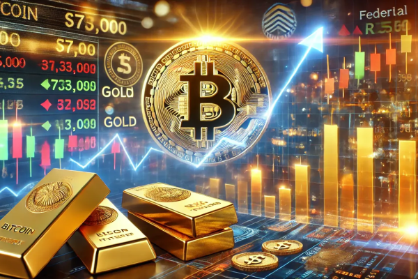 Bitcoin chart showing price breakout above $112,000 with bullish trend indicators and projected target of $146,000.