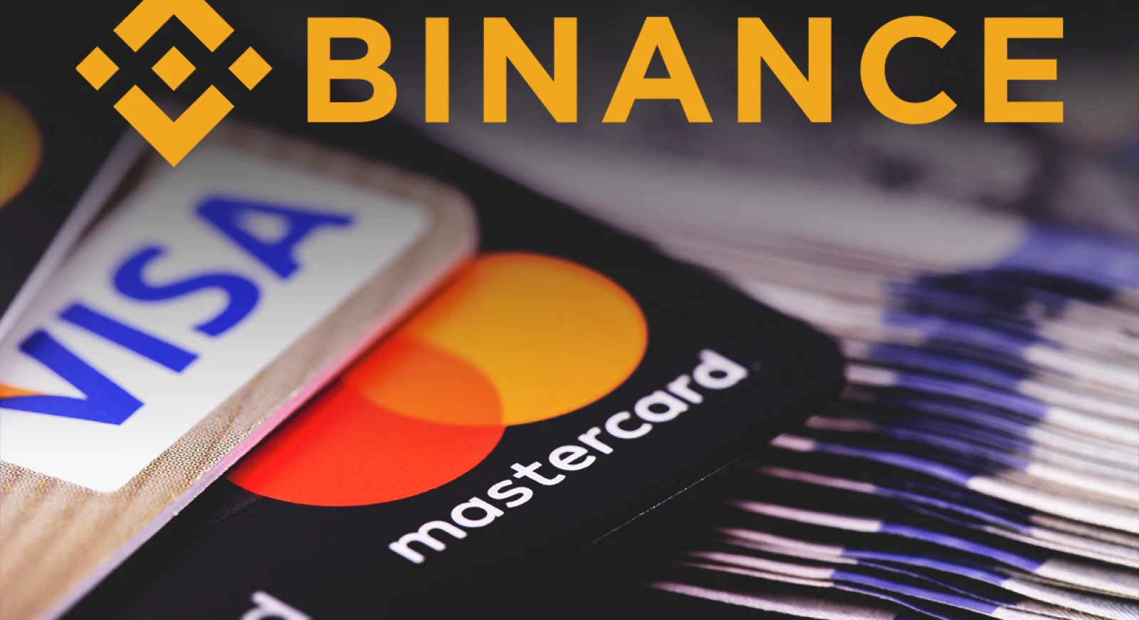 User accessing Binance on a smartphone to withdraw crypto to Mastercard in Europe.